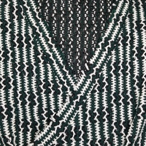 Zara Green Knit Surplice Asymmetrical Mini Dress - Picture 2 of 7